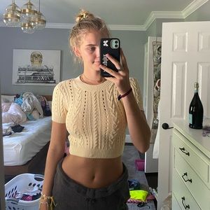 Cropped sweater top